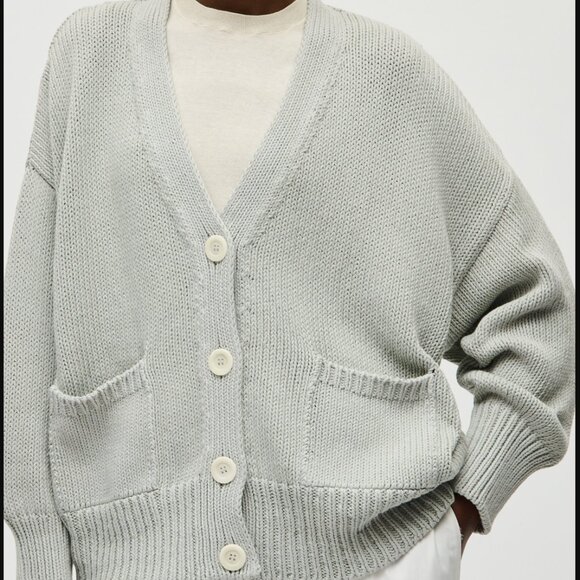 cardigan no86 chalk - cotton - Picture 1 of 2